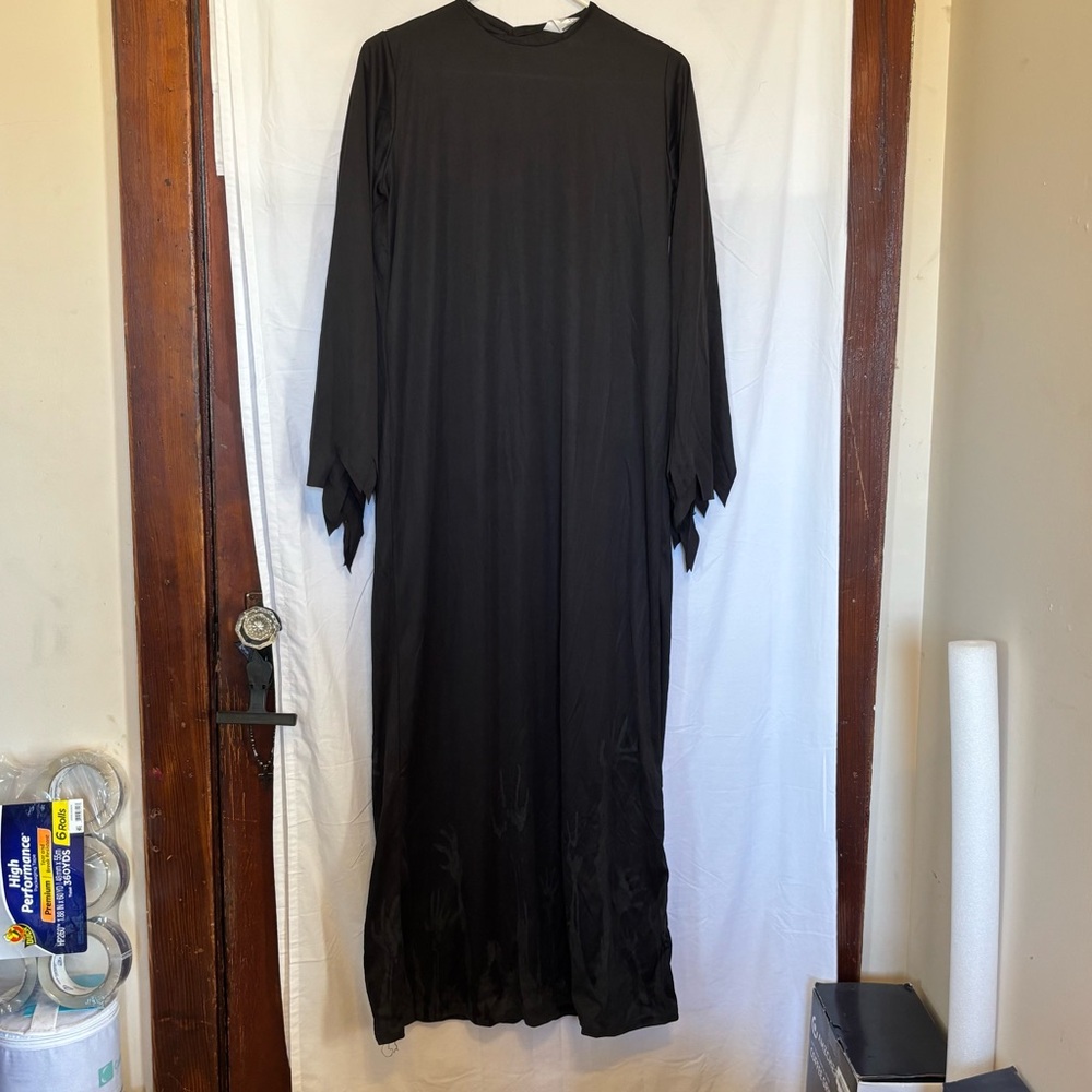 Black Tattered Robe Costume Grim Reaper, Phantom or Wizard